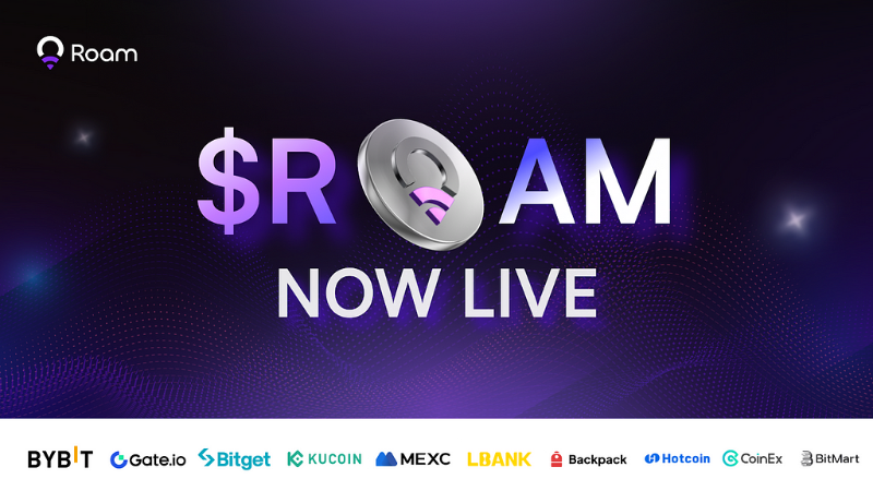 Roam Networks Launches $ROAM Token on 10 Exchanges