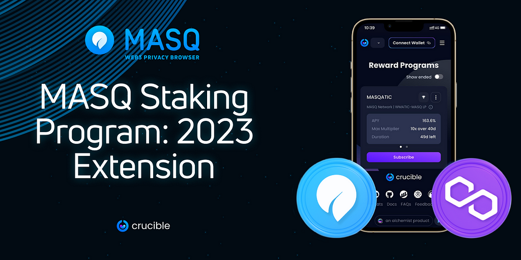 MASQ Crucible Staking Program Extended for 60 Days on Polygon Network cover