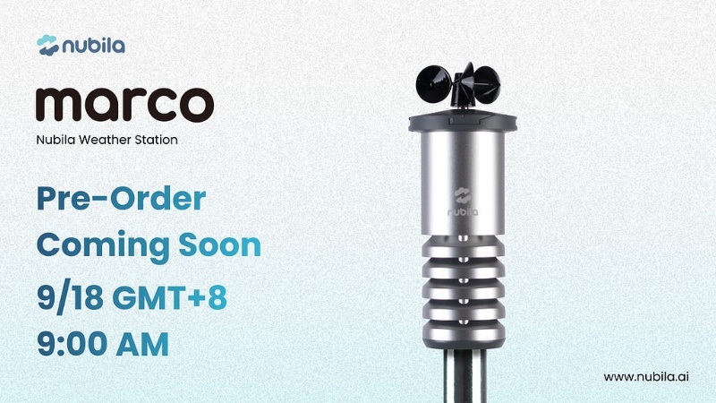 Nubila Unveils Marco: Pre-Order Your Portable Weather Station Today!
