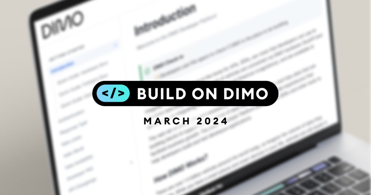 Unveiling Build on DIMO: Empowering Developers in the Digital Mobility Space cover