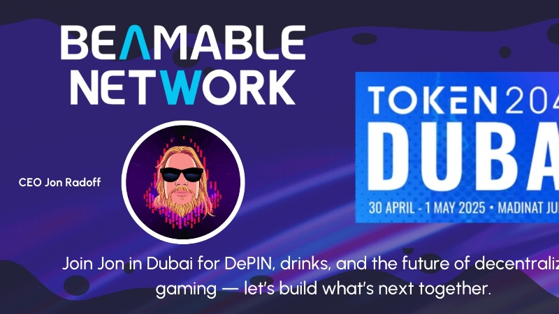 Beamable CEO Jon Radoff to Speak at TOKEN2049 Dubai and DePIN Day